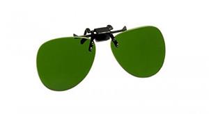 PLASTIC CLIP-ON FLIP UPS GREEN SHADE 8 - Clip On Safety Glass Shade 8